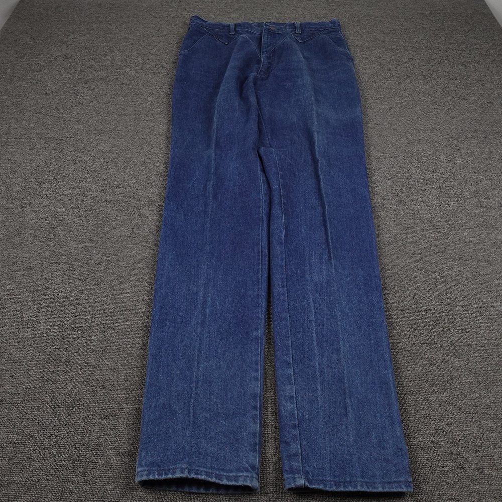 Vintage Wrangler SilverLake Jeans 19 36x36 Blue Bareback Straight USA Denim